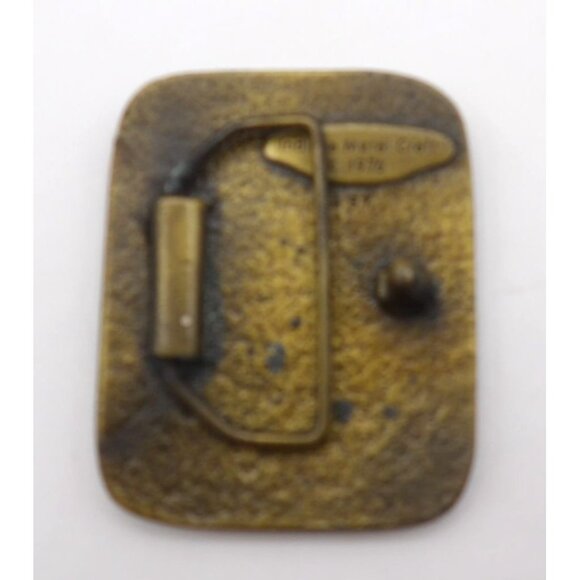 Belt Buckle Fishing Brass Indiana Metal Craft Co Inc ©1976 - Picture 2 of 2